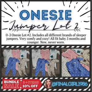 0-3 Months Baby Jumper One Piece Suits Lot 2